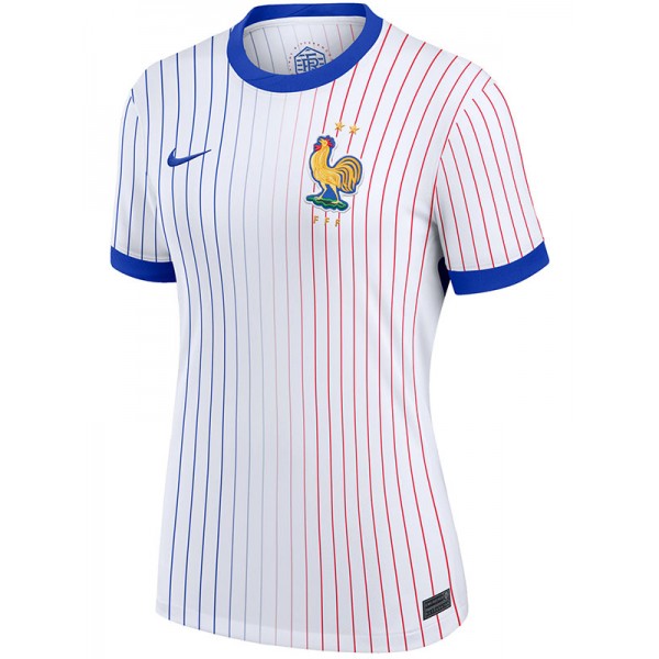 France maillot féminin extérieur deuxième uniforme de football femme kit de football de sport hauts chemise coupe Euro 2024